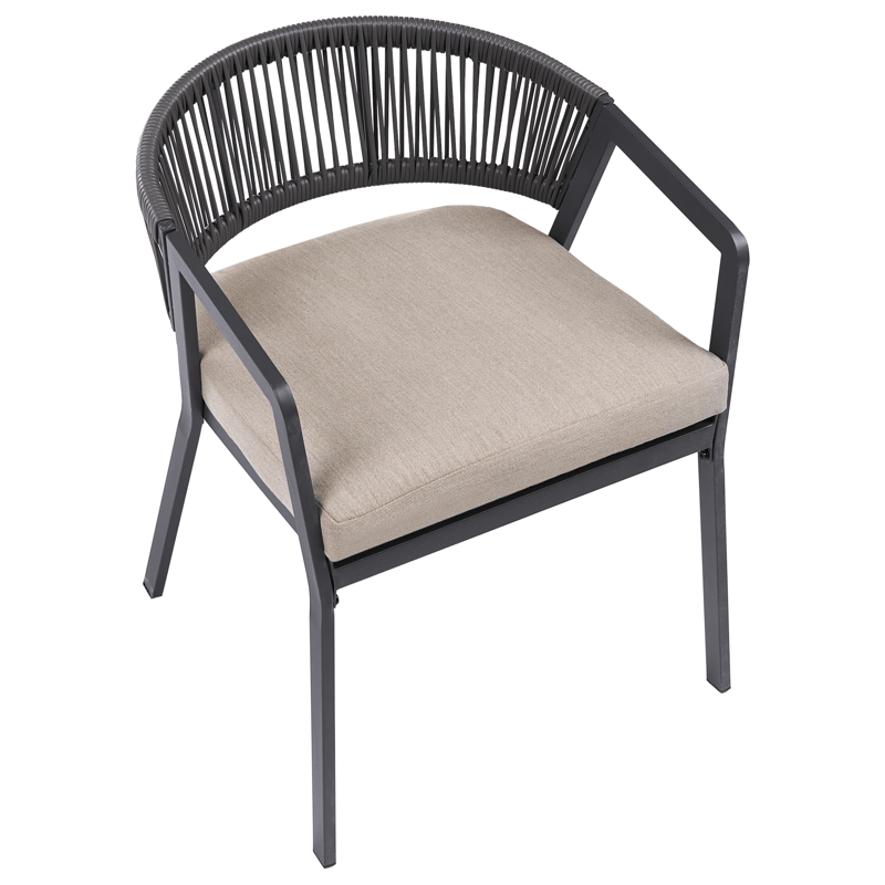 Caféssett utendørs Muros Stål - Grå/Beige - Hagemøbler - Balkong - Balkongmøbler - Balkonggrupper