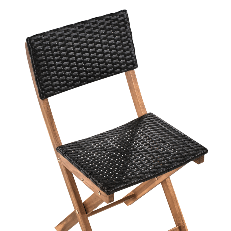 Caféssett utendørs Rivarotta akasietre - Brun/svart - Hagemøbler - Balkong - Balkongmøbler - Balkonggrupper