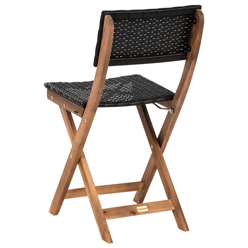 Caféssett utendørs Rivarotta akasietre - Brun/svart - Hagemøbler - Balkong - Balkongmøbler - Balkonggrupper