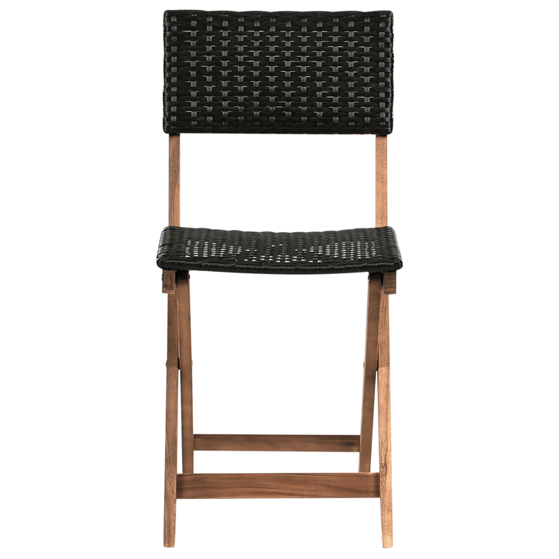 Caféssett utendørs Rivarotta akasietre - Brun/svart - Hagemøbler - Balkong - Balkongmøbler - Balkonggrupper