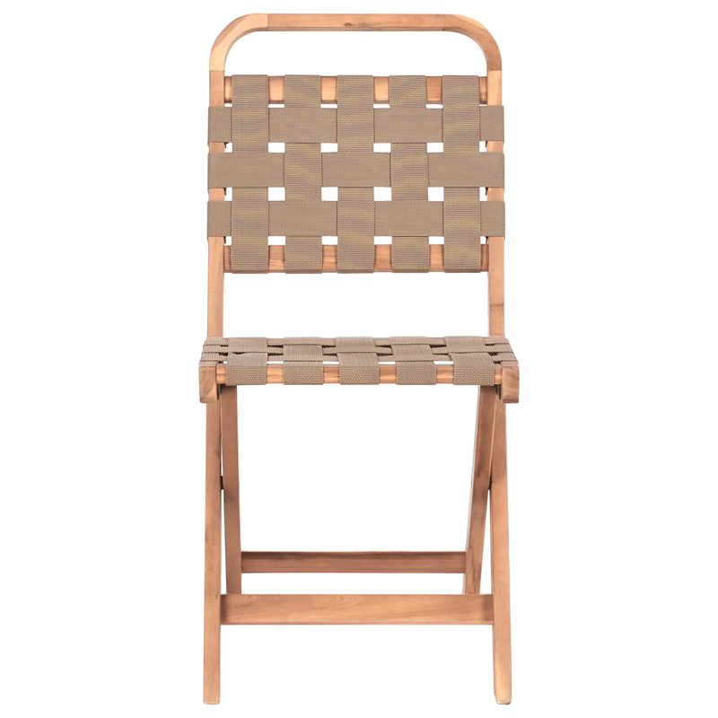 Caféssett utendørs sammenleggbar Calciano akasietre - Brun/beige - Hagemøbler - Balkong - Balkongmøbler - Balkonggrupper