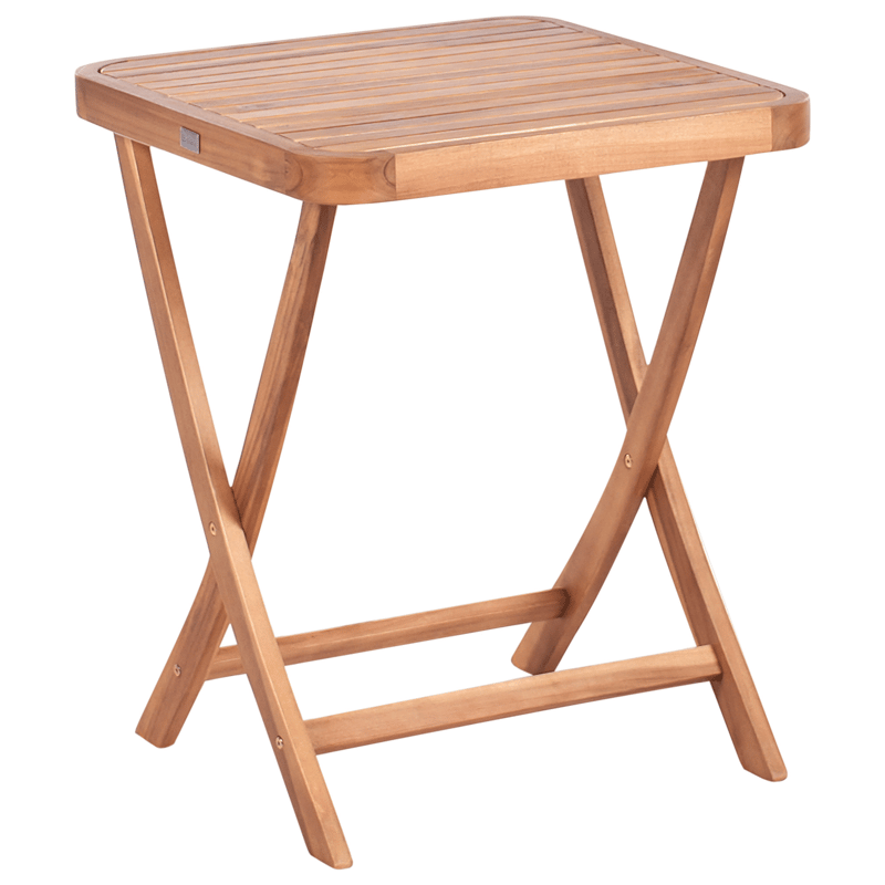 Caféssett utendørs sammenleggbar Calciano akasietre - Brun/beige - Hagemøbler - Balkong - Balkongmøbler - Balkonggrupper