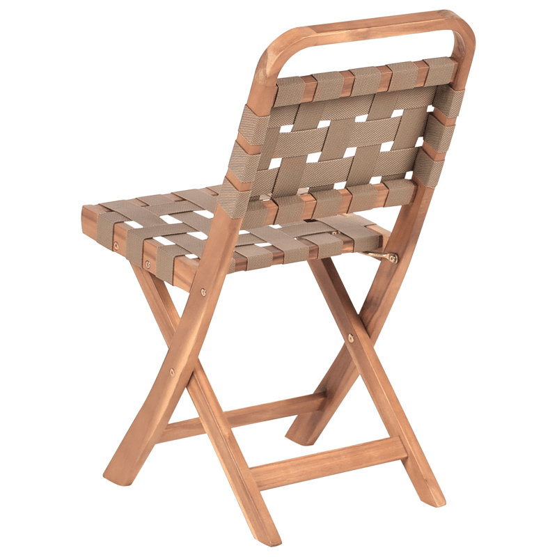 Caféssett utendørs sammenleggbar Calciano akasietre - Brun/beige - Hagemøbler - Balkong - Balkongmøbler - Balkonggrupper