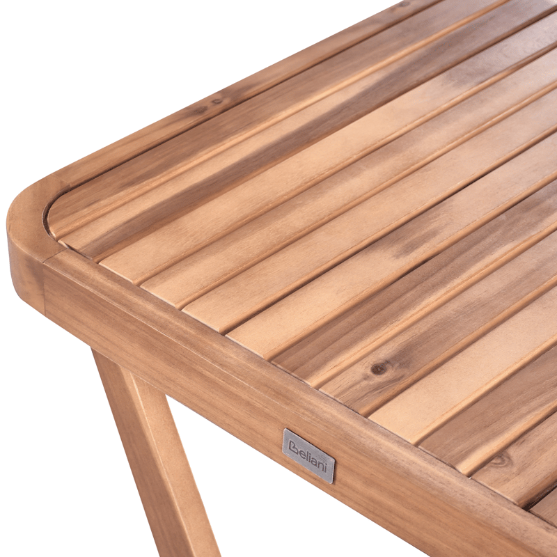 Caféssett utendørs sammenleggbar Calciano akasietre - Brun/beige - Hagemøbler - Balkong - Balkongmøbler - Balkonggrupper