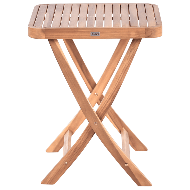 Caféssett utendørs sammenleggbar Calciano akasietre - Brun/beige - Hagemøbler - Balkong - Balkongmøbler - Balkonggrupper