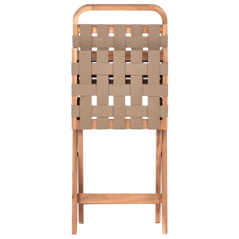 Caféssett utendørs sammenleggbar Calciano akasietre - Brun/beige - Hagemøbler - Balkong - Balkongmøbler - Balkonggrupper