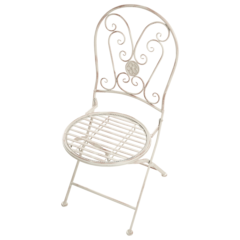 Caféssett utendørs sammenleggbar Coggia Jern - Beige - Hagemøbler - Balkong - Balkongmøbler - Balkonggrupper