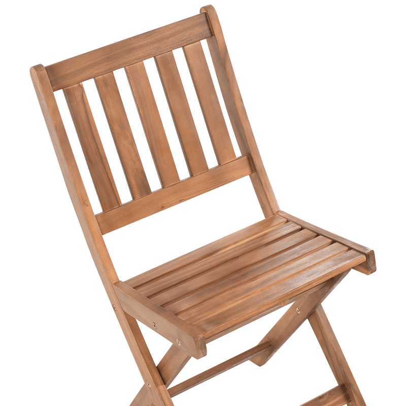 Caféssett utendørs sammenleggbar Febbio akasietre - Brun - Hagemøbler - Balkong - Balkongmøbler - Balkonggrupper