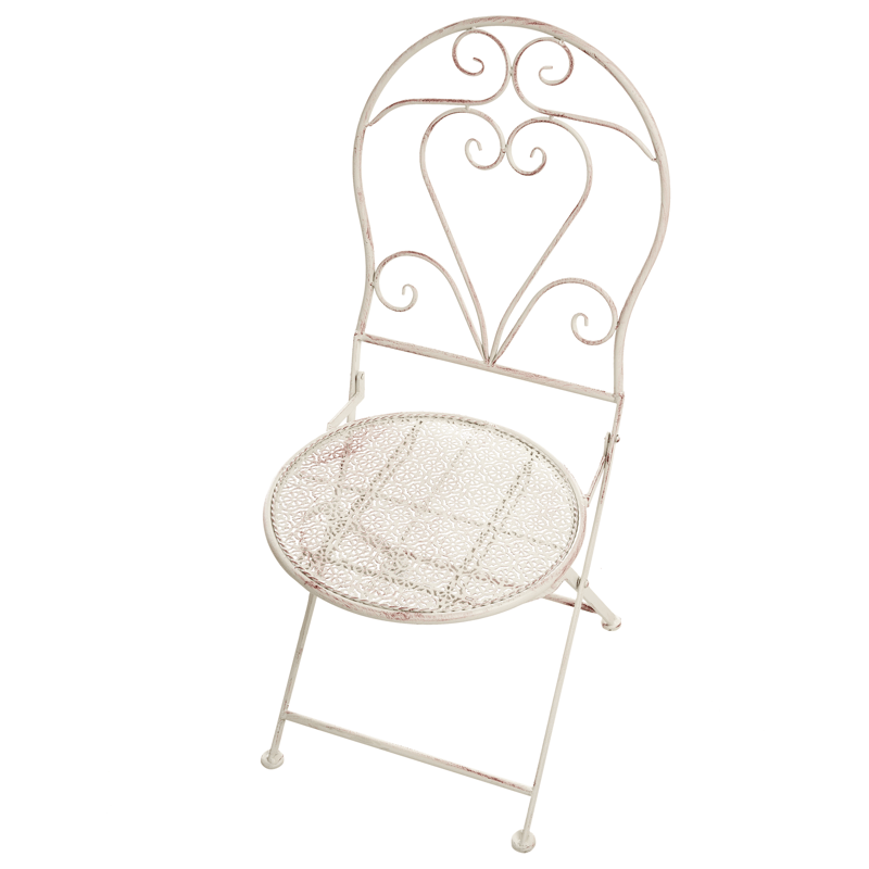 Caféssett utendørs sammenleggbar Folelli Jern - Beige - Hagemøbler - Balkong - Balkongmøbler - Balkonggrupper