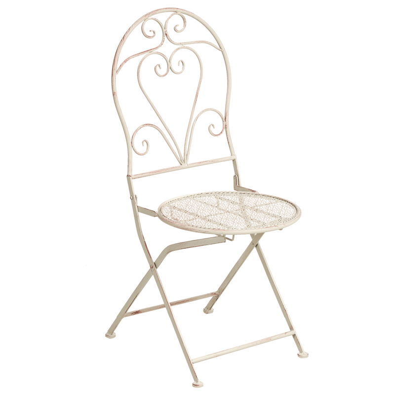 Caféssett utendørs sammenleggbar Folelli Jern - Beige - Hagemøbler - Balkong - Balkongmøbler - Balkonggrupper