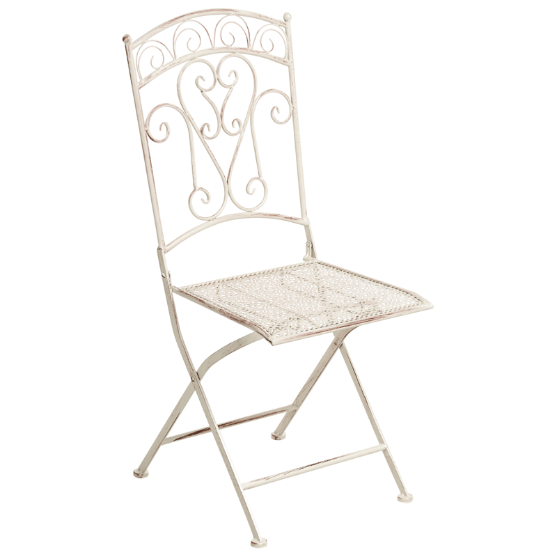 Caféssett utendørs sammenleggbar Juina Jern - Beige - Hagemøbler - Balkong - Balkongmøbler - Balkonggrupper