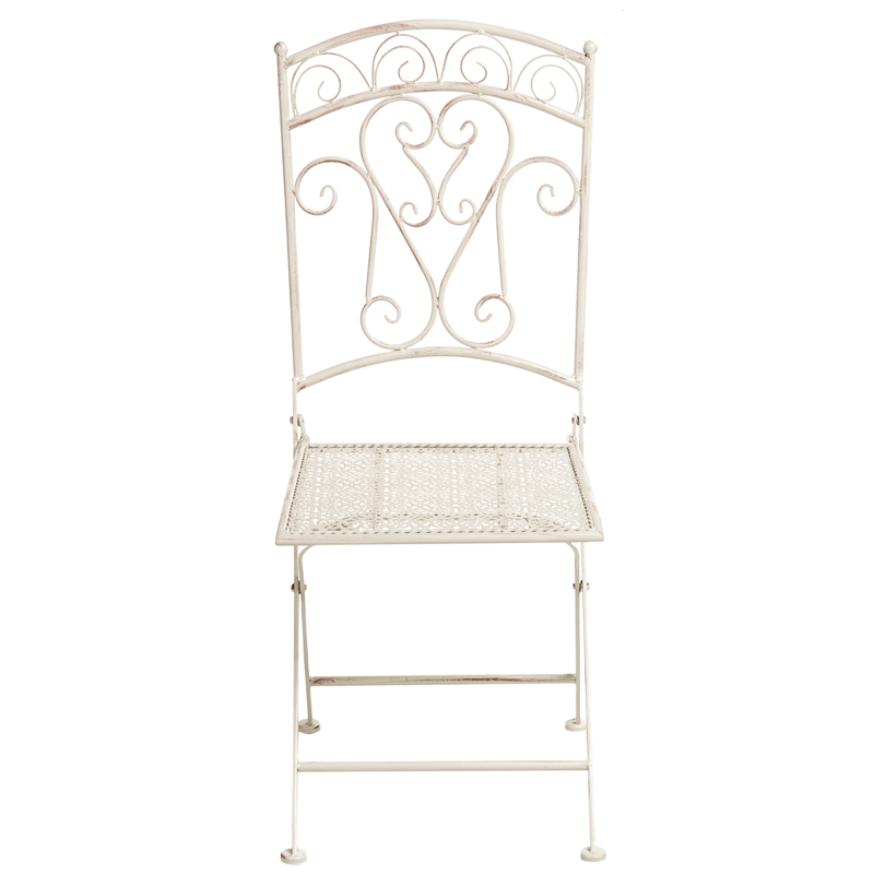 Caféssett utendørs sammenleggbar Juina Jern - Beige - Hagemøbler - Balkong - Balkongmøbler - Balkonggrupper