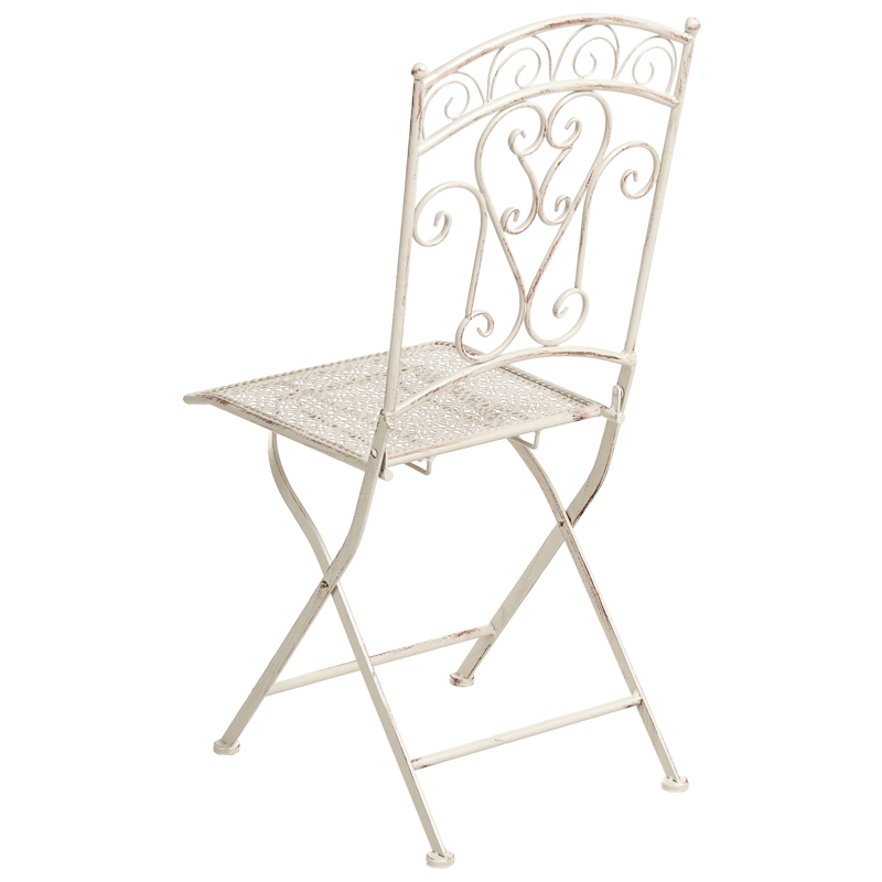 Caféssett utendørs sammenleggbar Juina Jern - Beige - Hagemøbler - Balkong - Balkongmøbler - Balkonggrupper