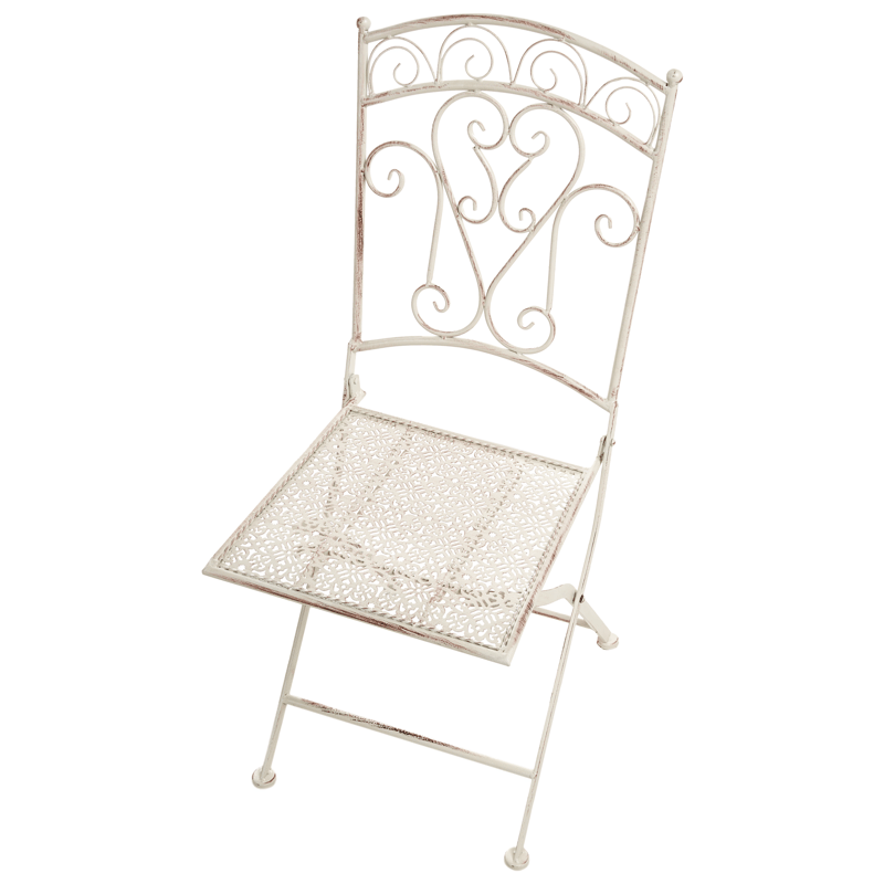 Caféssett utendørs sammenleggbar Juina Jern - Beige - Hagemøbler - Balkong - Balkongmøbler - Balkonggrupper