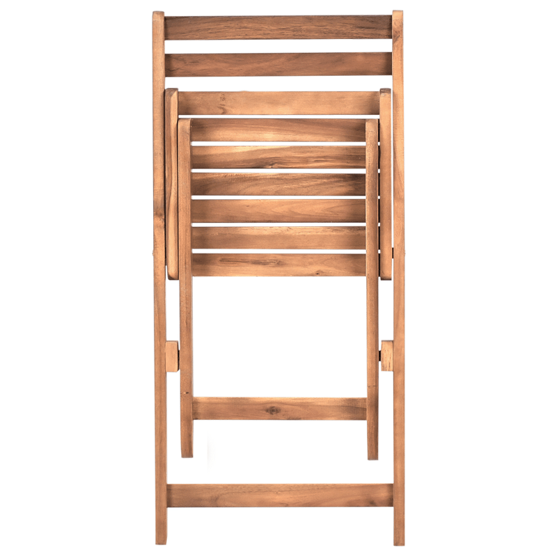 Caféssett utendørs sammenleggbar Sacile akasietre - Brun - Hagemøbler - Balkong - Balkongmøbler - Balkonggrupper