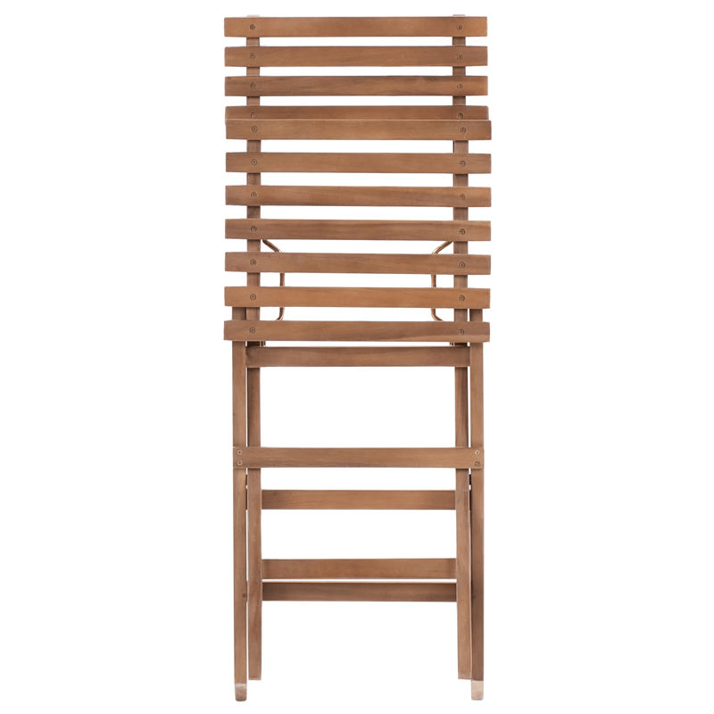 Caféssett utendørs sammenleggbar Solarolo akasietre - Brun - Hagemøbler - Balkong - Balkongmøbler - Balkonggrupper