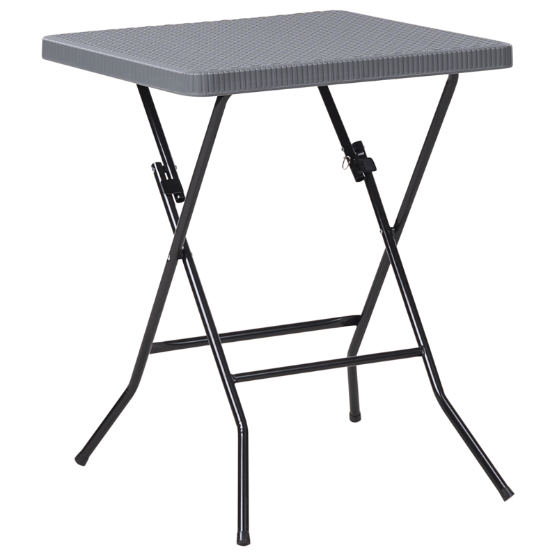 Caféssett utendørs sammenleggbar Trappeto - Grå/Svart - Hagemøbler - Balkong - Balkongmøbler - Balkonggrupper