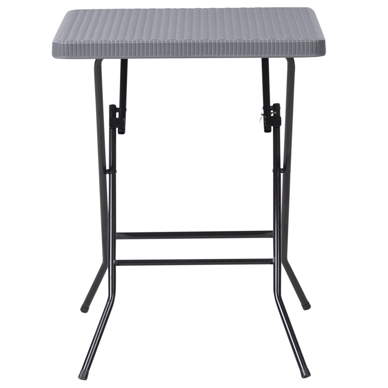 Caféssett utendørs sammenleggbar Trappeto - Grå/Svart - Hagemøbler - Balkong - Balkongmøbler - Balkonggrupper