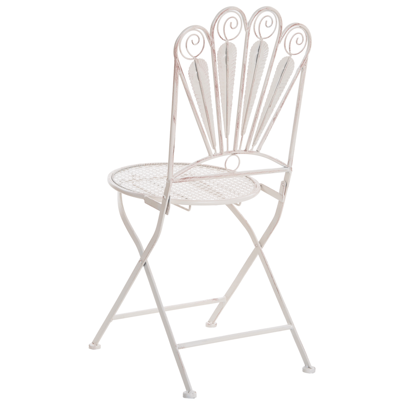 Caféssett utendørs sammenleggbar Pavia Jern - Hvit - Hagemøbler - Balkong - Balkongmøbler - Balkonggrupper