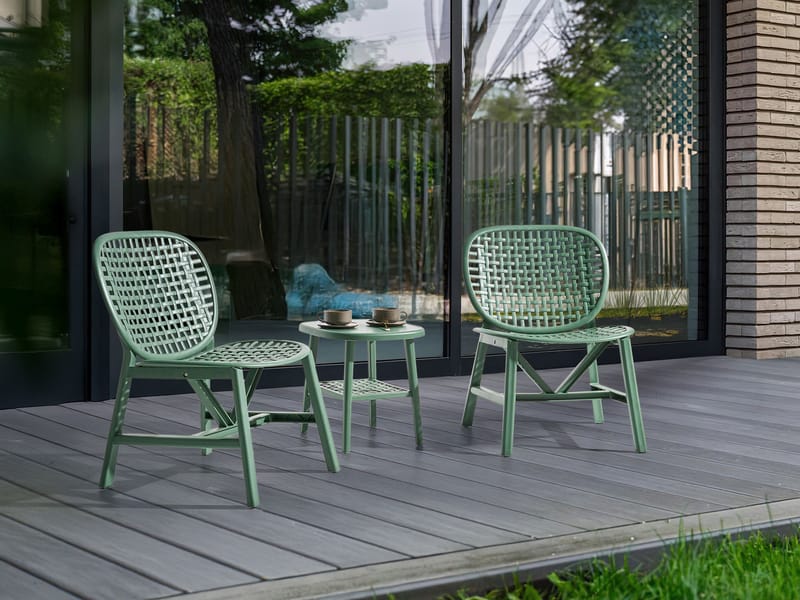 Caféssett utendørs Sicelle - Grønn - Hagemøbler - Balkong - Balkongmøbler - Balkonggrupper