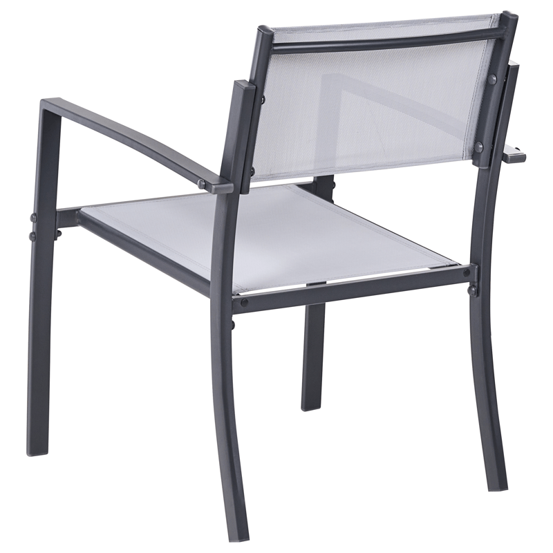 Caféssett utendørs Tavoleto Stål - Grå - Hagemøbler - Balkong - Balkongmøbler - Balkonggrupper