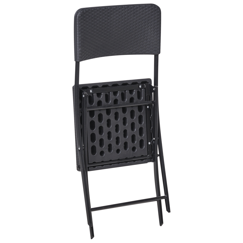 Caféssett utendørs Trappeto - Svart - Hagemøbler - Balkong - Balkongmøbler - Balkonggrupper