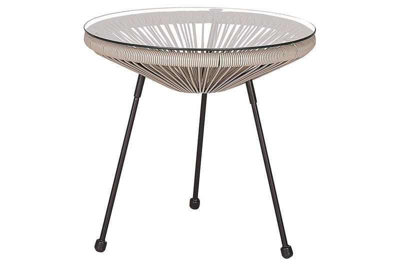 Cafeset Beliani Acapulco II Blå/Svart Light grey||Black - Hagemøbler - Balkong - Balkongmøbler - Balkonggrupper