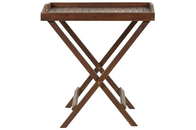 Cafeset Beliani Amantea Dark wood, blue - Hagemøbler - Balkong - Balkongmøbler - Balkonggrupper
