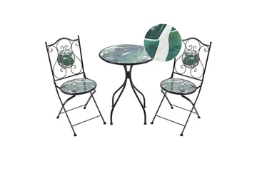 Cafeset Beliani Cozzana Black - Hagemøbler - Balkong - Balkongmøbler - Balkonggrupper