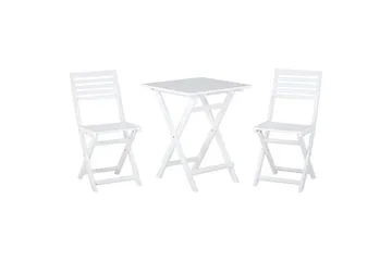 Cafeset Beliani Fiji White - Hagemøbler - Balkong - Balkongmøbler - Balkonggrupper