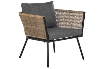 Cafeset Beliani Gargano Brun/grå Brown||Grey - Hagemøbler - Balkong - Balkongmøbler - Balkonggrupper