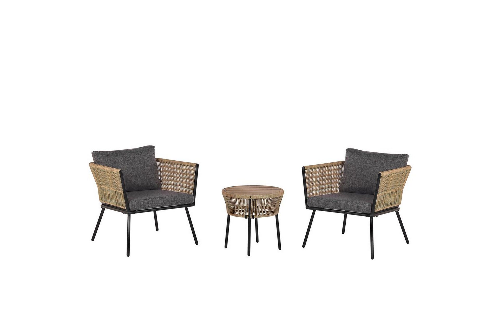 Cafeset Beliani Gargano Brun/grå Brown\|\|Grey -