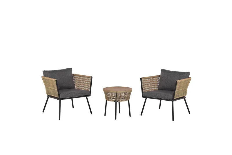 Cafeset Beliani Gargano Brun/grå Brown||Grey