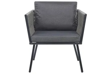 Cafeset Beliani Gargano Brun/grå Light grey||Black - Hagemøbler - Balkong - Balkongmøbler - Balkonggrupper