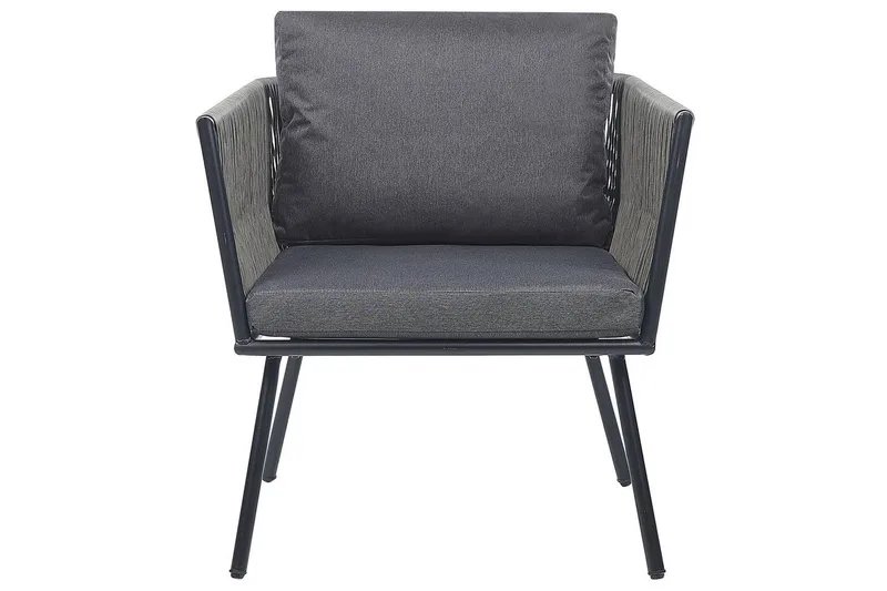 Cafeset Beliani Gargano Brun/grå Light grey||Black - Hagemøbler - Balkong - Balkongmøbler - Balkonggrupper
