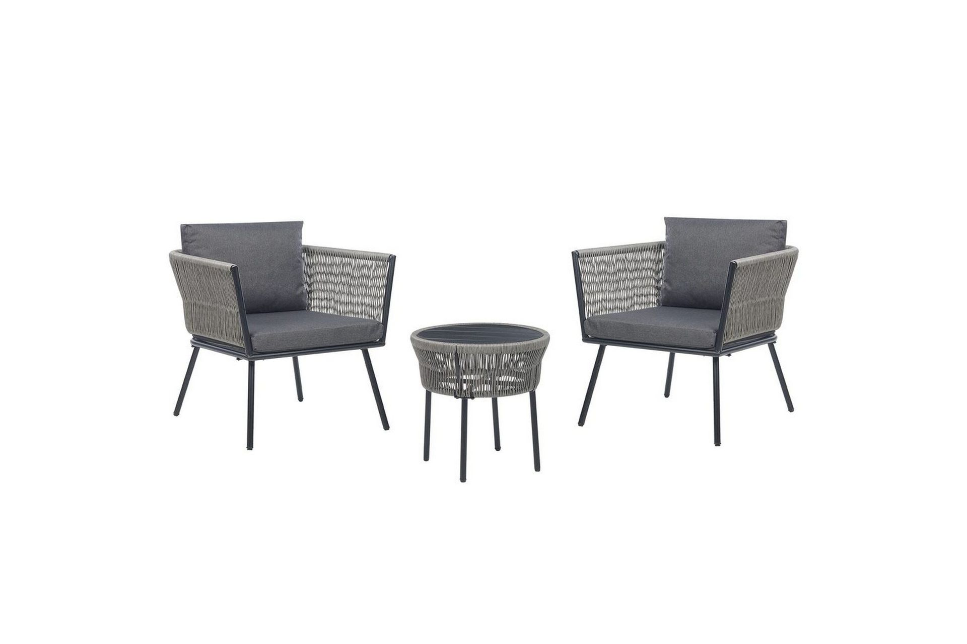 Cafeset Beliani Gargano Brun/grå Light grey\|\|Black -
