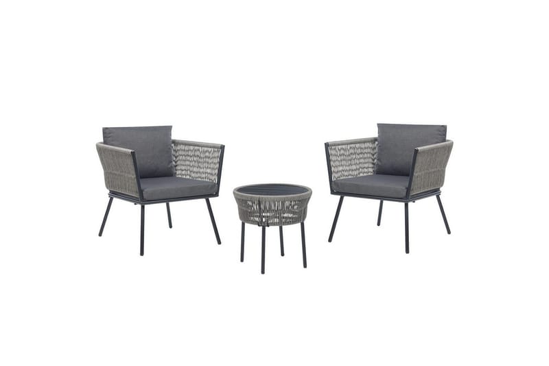 Cafeset Beliani Gargano Brun/grå Light grey||Black