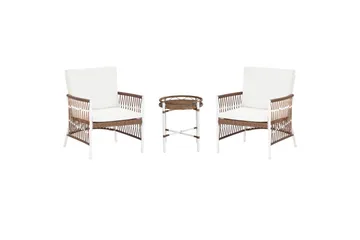 Cafeset Beliani Levico White - Hagemøbler - Balkong - Balkongmøbler - Balkonggrupper
