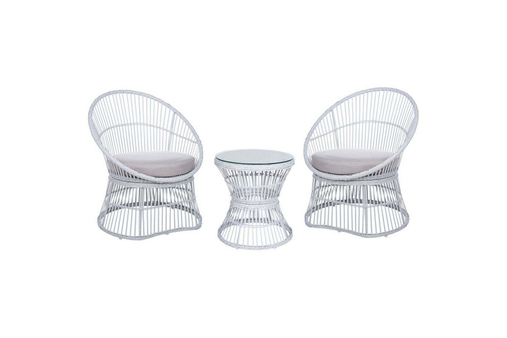 Cafeset Beliani Mesyna Beige/grå White\|\|Beige -