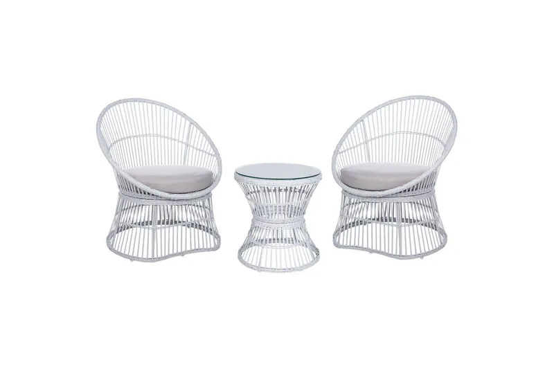 Cafeset Beliani Mesyna Beige/grå White||Beige, undefined