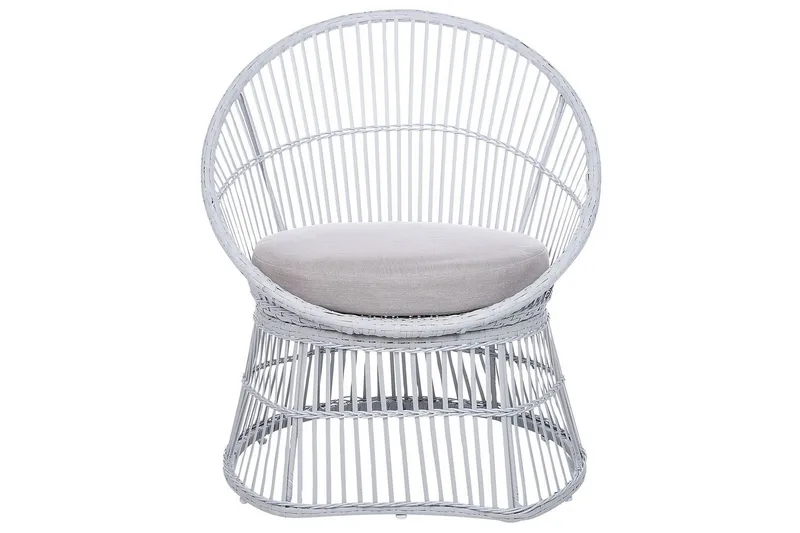 Cafeset Beliani Mesyna Beige/grå White||Beige - Hagemøbler - Balkong - Balkongmøbler - Balkonggrupper