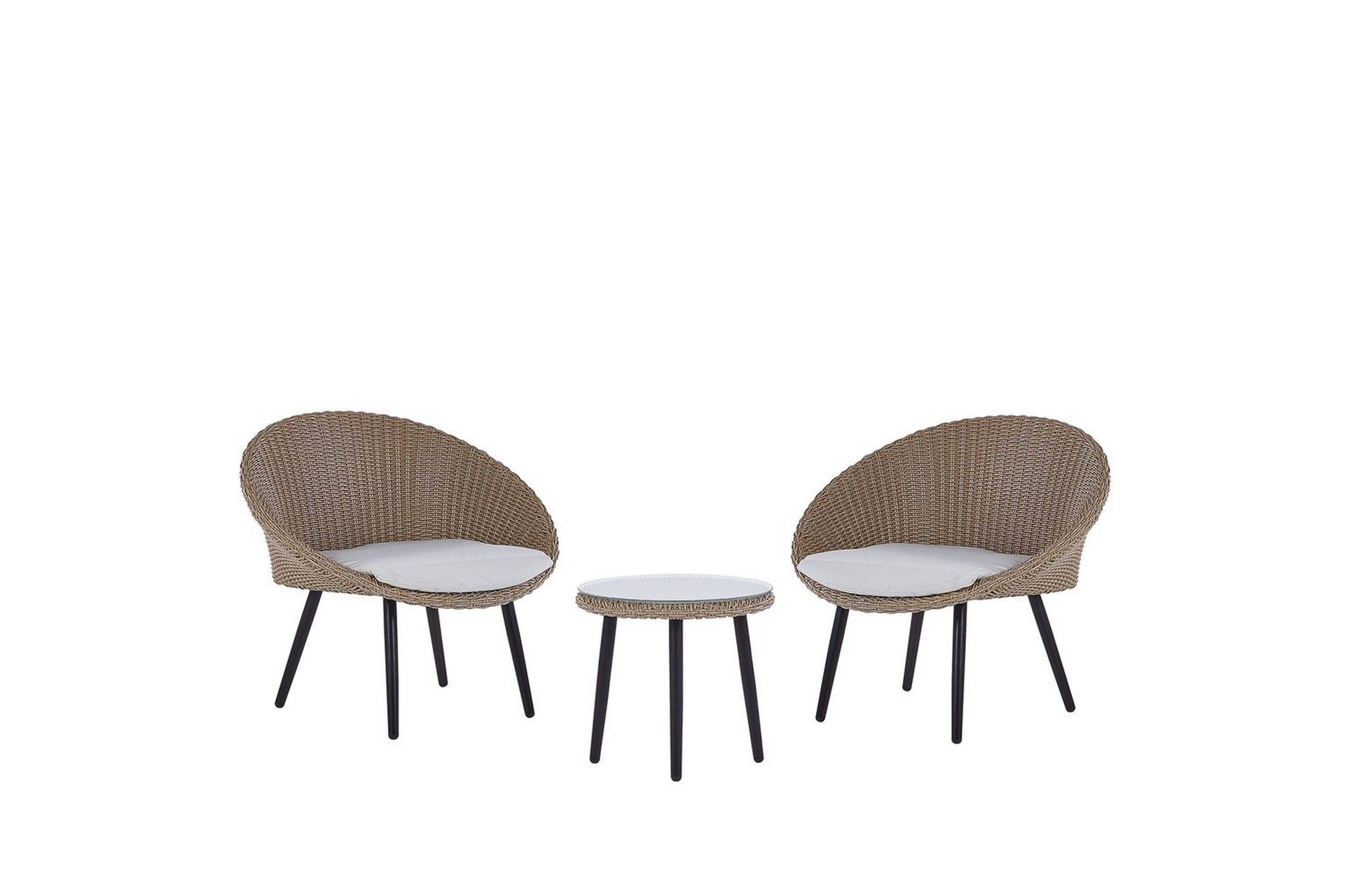 Cafeset Beliani Ortigia Ljusbeige -