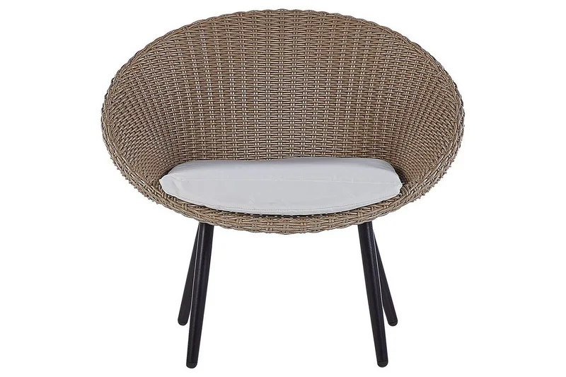 Cafeset Beliani Ortigia Ljusbeige - Hagemøbler - Balkong - Balkongmøbler - Balkonggrupper