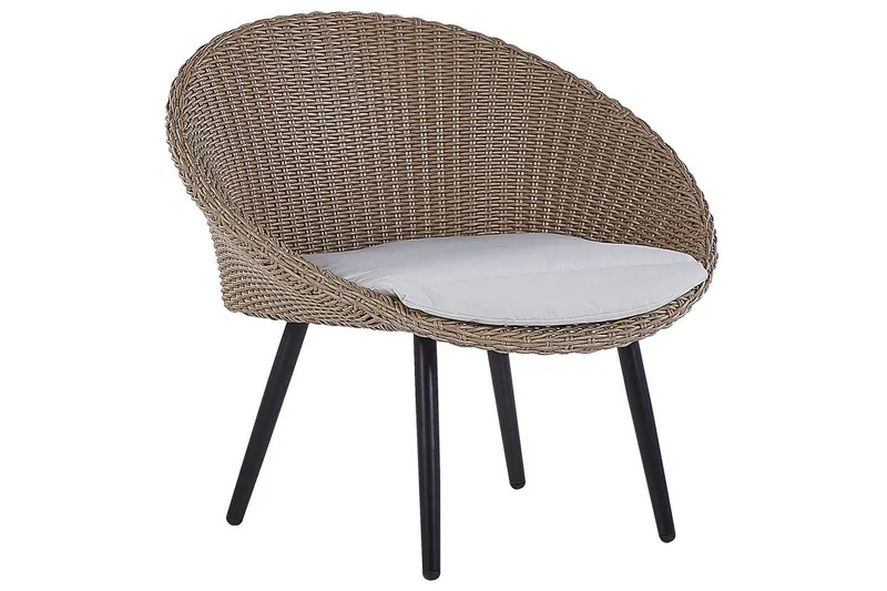 Cafeset Beliani Ortigia Ljusbeige - Hagemøbler - Balkong - Balkongmøbler - Balkonggrupper