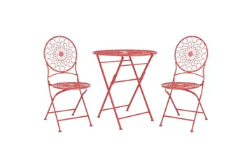 Cafeset Beliani Scario Red - Hagemøbler - Balkong - Balkongmøbler - Balkonggrupper