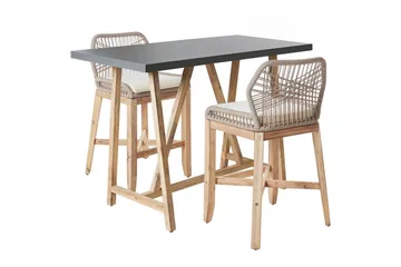 Cafeset Beliani Talamone Light wood - Hagemøbler - Balkong - Balkongmøbler - Balkonggrupper