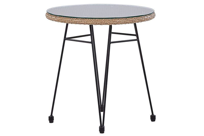 Cafeset Beliani Tropea II Natural - Hagemøbler - Balkong - Balkongmøbler - Balkonggrupper