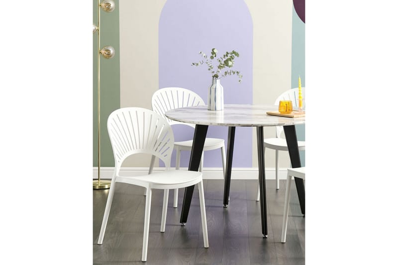 Casarano Spisestol Utendørs - Hvit - Hagemøbler - Balkong - Balkongmøbler - Balkongstoler