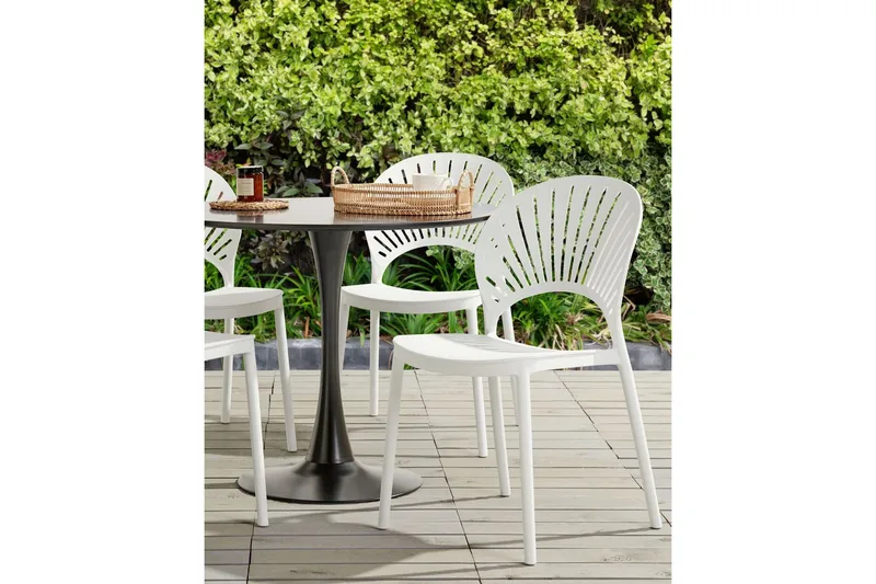 Casarano Spisestol Utendørs - Hvit - Hagemøbler - Balkong - Balkongmøbler - Balkongstoler