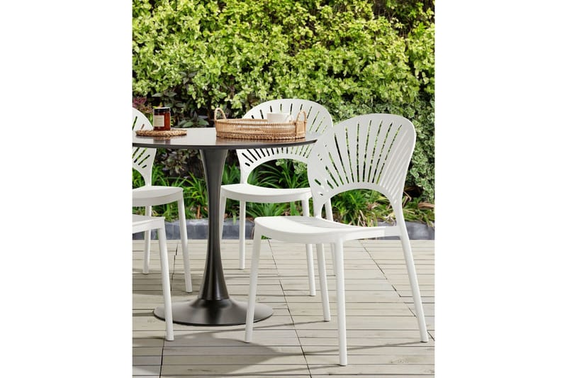 Casarano Spisestol Utendørs - Hvit - Hagemøbler - Balkong - Balkongmøbler - Balkongstoler